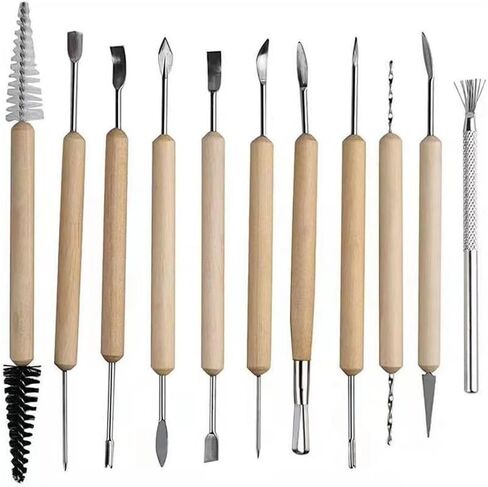 Clay Carving Stainless Steel Making Seven Needle DIY Wood 11 Sets of Metal Tools in Kuwait