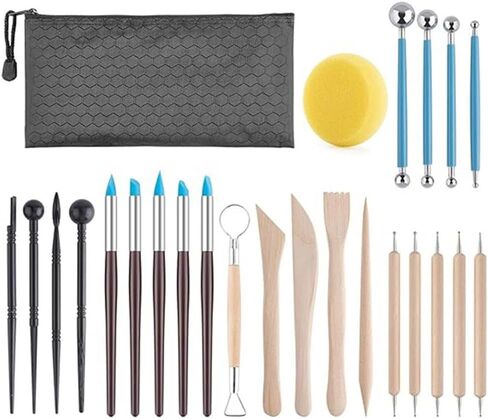 Clay Tools 25-piece Polymer Ceramic Pottery Carving Crafts Baking in Kuwait