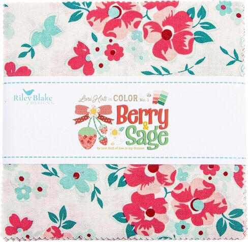 Lori Holt Berry & Sage 5" Stacker 42 5-inch Squares Charm Pack Riley Blake Designs 5-17380-42 in Kuwait