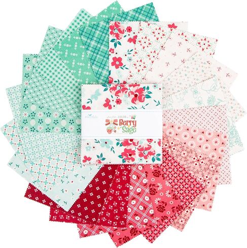 Lori Holt Berry & Sage 5" Stacker 42 5-inch Squares Charm Pack Riley Blake Designs 5-17380-42 in Kuwait