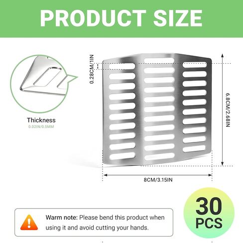 Weep Hole Covers for Brick Walls, 30pcs Stainless Steel, Dense Mesh Blocks Pests, Rustproof for Humid Environment,DIY Easy Installation, Residential Exterior Wall Protection, Breathable in Kuwait