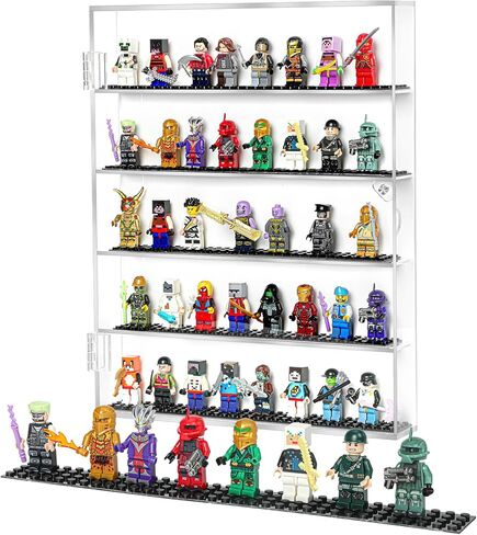 حافظة عرض صغيرة الحجم لـ Lego - خزانة حائط من الأكريليك، صندوق عرض على شكل مكعبات بناء مقاوم للغبار للمقتنيات (1، متوسط) in Kuwait