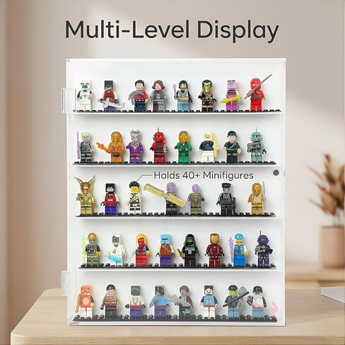 حافظة عرض صغيرة الحجم لـ Lego - خزانة حائط من الأكريليك، صندوق عرض على شكل مكعبات بناء مقاوم للغبار للمقتنيات (1، متوسط) in Kuwait