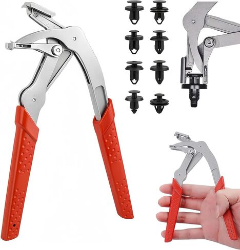 Car Clip Pliers & Trim Removal Tool,Spring-Loaded Fastener Remover Tool with Non-Slip Grip,Professional Multi-Functional Panel Removal Pliers for Car Interior, Door Panel Disassembly Without Damage in Kuwait