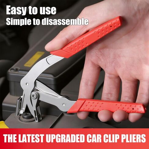 Car Clip Pliers & Trim Removal Tool,Spring-Loaded Fastener Remover Tool with Non-Slip Grip,Professional Multi-Functional Panel Removal Pliers for Car Interior, Door Panel Disassembly Without Damage in Kuwait