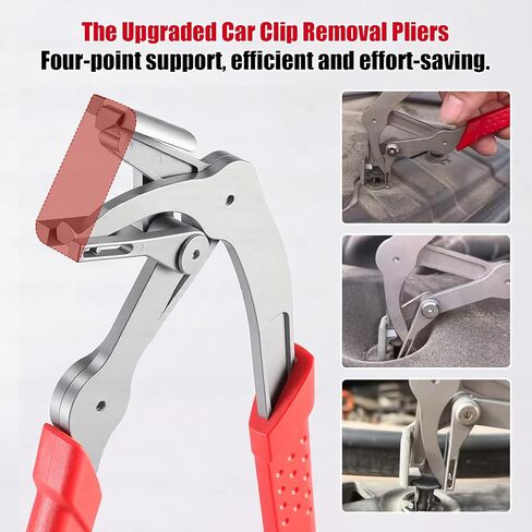 Car Clip Pliers & Trim Removal Tool,Spring-Loaded Fastener Remover Tool with Non-Slip Grip,Professional Multi-Functional Panel Removal Pliers for Car Interior, Door Panel Disassembly Without Damage in Kuwait