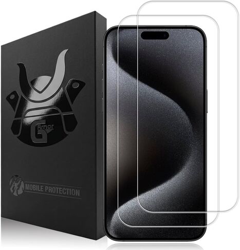 2 Pack Screen Protector for iPhone 15 Plus and 15 Pro Max - Tempered Glass Screen Saver, Phone Case Friendly, Lifetime Replacement, Protective Screen Cover for 6.7 Inch iPhones in Saudi Arabia