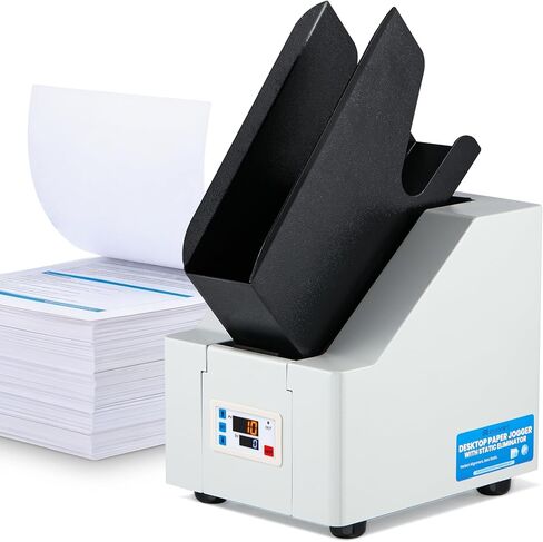 Mxmoonant Desktop Paper Jogger 70 مم، سعة كبيرة 500 ورقة، لوحة تحكم رقمية، حجم A4/Letter/A5 لتشطيب الورق للمكتب in Kuwait