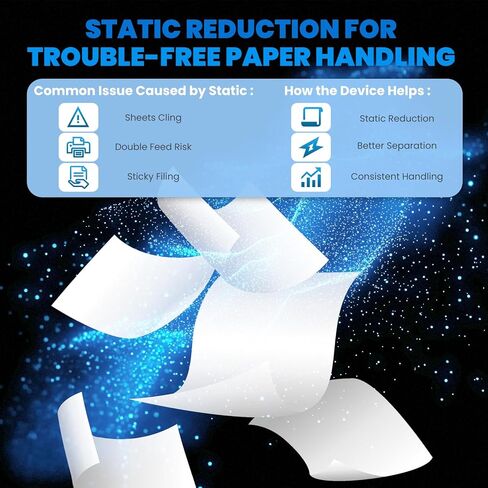 Mxmoonant Desktop Paper Jogger 70 مم، سعة كبيرة 500 ورقة، لوحة تحكم رقمية، حجم A4/Letter/A5 لتشطيب الورق للمكتب in Kuwait