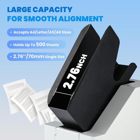 Mxmoonant Desktop Paper Jogger 70 مم، سعة كبيرة 500 ورقة، لوحة تحكم رقمية، حجم A4/Letter/A5 لتشطيب الورق للمكتب in Kuwait