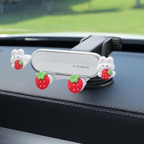 Cute Phone Mount for Car, Cute Zodiac Rabbit Car Phone Holder, Bunny Phone Mount Air Vent Mobile Phone Support for All Cell Phone in Saudi Arabia