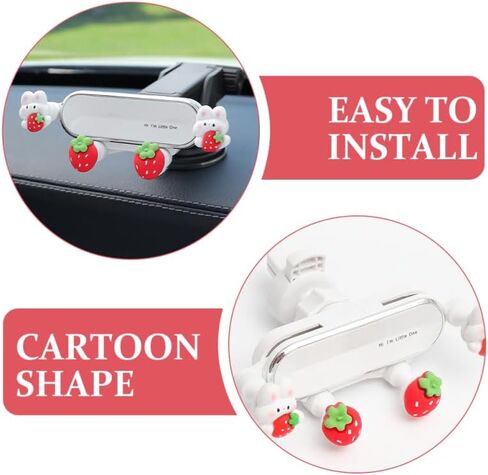 Cute Phone Mount for Car, Cute Zodiac Rabbit Car Phone Holder, Bunny Phone Mount Air Vent Mobile Phone Support for All Cell Phone in Saudi Arabia