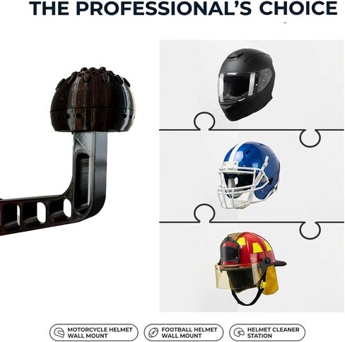 Helmet Dryer and Motorcycle Helmet Wall Mount with Ventilation Fan, Rechargeable Helmet Rack Wall Mount Gear Hook, Helmet Cleaner Storage for Football, Hockey & Firefighter Helmets in Kuwait