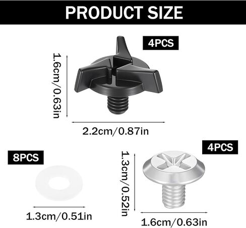 8Pcs Helmet Visor Screws, Helmet Screws Replacement Kit with Rubber Gaskets Motorcycle Bolts Fixing Accessories for Dirt Bike & Motorcycle Helmets in Kuwait