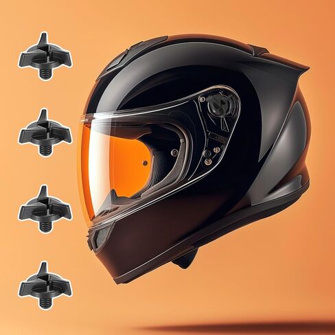 8Pcs Helmet Visor Screws, Helmet Screws Replacement Kit with Rubber Gaskets Motorcycle Bolts Fixing Accessories for Dirt Bike & Motorcycle Helmets in Kuwait