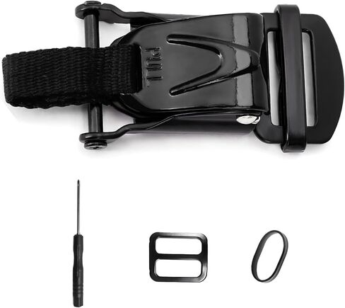 Helmet Quick Release Buckle Kit, Motorcycle Helmet Ratcheted Buckle for Chin Strap Up to 1", Chin Strap Buckles Replacement Kit Compatible with Half, 3/4, Full Face Helmets (Black) in Kuwait