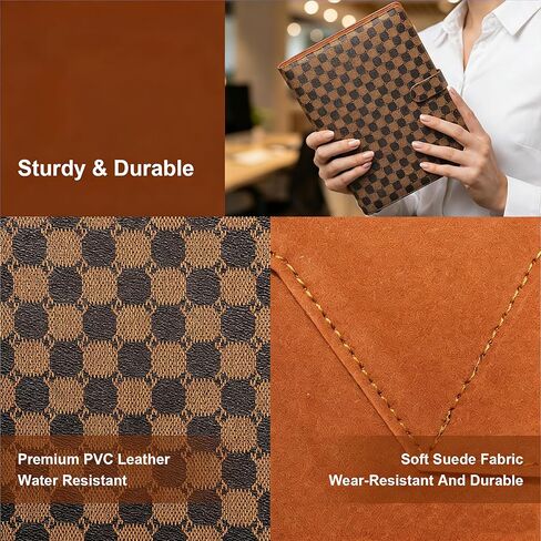 Professional Padfolio Portfolio Binder, Leather Business Portfolio Organizer for Men & Women, Includes File Pockets, Card Holders, Pen Loop & Resume Holder for Interviews in Kuwait