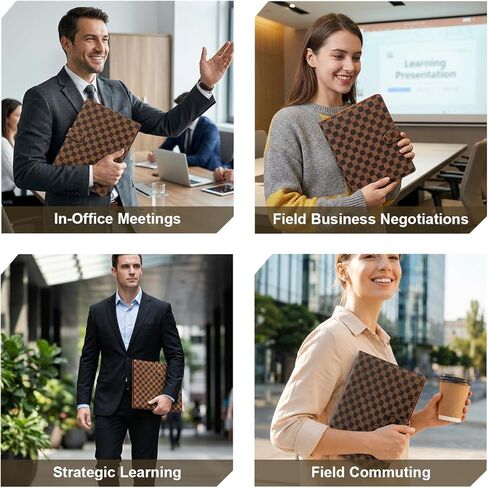 Professional Padfolio Portfolio Binder, Leather Business Portfolio Organizer for Men & Women, Includes File Pockets, Card Holders, Pen Loop & Resume Holder for Interviews in Kuwait