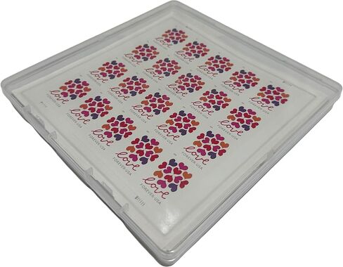 Square Sheet Stamps Protectors,Sheet of 20 Stamps Storage Case,Booklet of 20 Postage Stamps Holder,Storage Case for Sheet of 20 Stamps (Not Included Stamps) in Kuwait