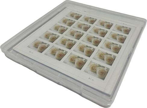 Square Sheet Stamps Protectors,Sheet of 20 Stamps Storage Case,Booklet of 20 Postage Stamps Holder,Storage Case for Sheet of 20 Stamps (Not Included Stamps) in Kuwait