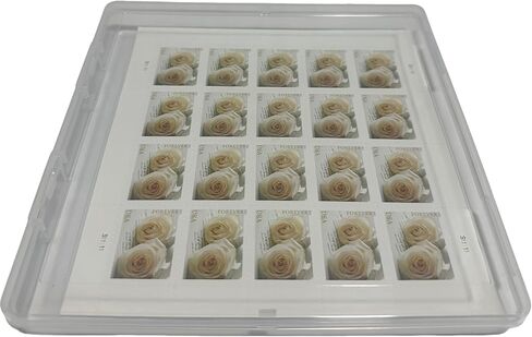 Square Sheet Stamps Protectors,Sheet of 20 Stamps Storage Case,Booklet of 20 Postage Stamps Holder,Storage Case for Sheet of 20 Stamps (Not Included Stamps) in Kuwait