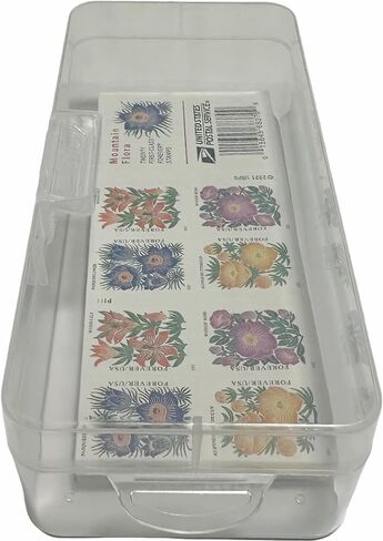 Sheet Stamps Protectors,Book of 20 Stamps Holder,Sheet of 20 Stamps Storage Case, Book Stamp Keeper (Not Included Stamps) in Kuwait