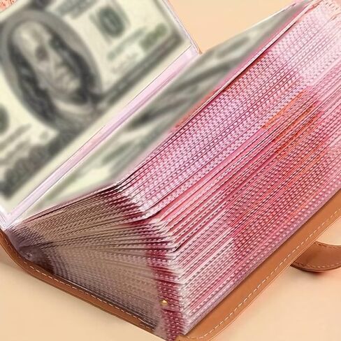كتاب تخزين الأوراق النقدية ذو سعة كبيرة مقاس A6 - 50 صفحة تحتوي على 100 ورقة نقدية - ألبوم جامعي احترافي للطوابع والبطاقات أزرق in Kuwait