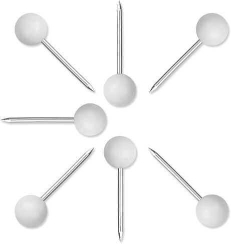 Push Pins Map Tacks 1/8-Inch Assorted Color Beads Head Map Marking Push Pins,500-count (White) in Saudi Arabia