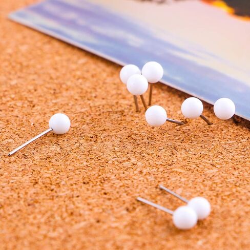 Push Pins Map Tacks 1/8-Inch Assorted Color Beads Head Map Marking Push Pins,500-count (White) in Saudi Arabia