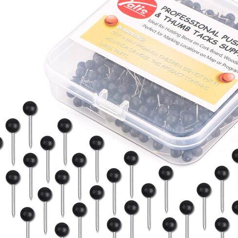 Push Pins Map Tacks 1/8-Inch Assorted Color Beads Head Map Marking Push Pins,500-count (White) in Saudi Arabia