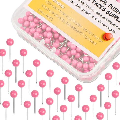 Push Pins Map Tacks 1/8-Inch Assorted Color Beads Head Map Marking Push Pins,500-count (White) in Saudi Arabia