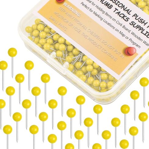Push Pins Map Tacks 1/8-Inch Assorted Color Beads Head Map Marking Push Pins,500-count (White) in Saudi Arabia