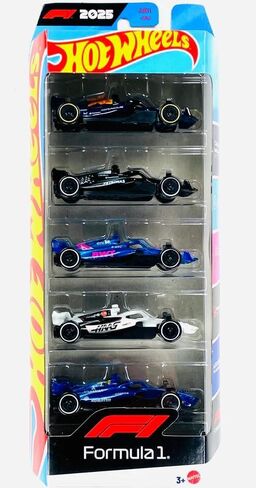 Hot Wheels Formula One F1 2025-5 Pack [Oracle RB Racing, Petronas, Alpine, M. Gram, Williams] لعبة سيارات مصبوبة بمقياس 1:64 in Kuwait
