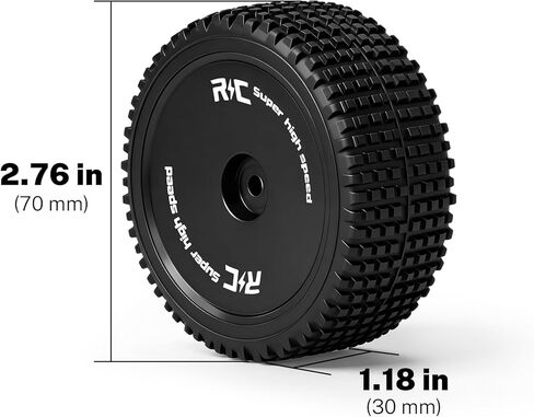 Hosim 4pcs 12mm Hex Wheels & Tires All-Terrain Tires for 1/14 RC Truck, Traxxas, ARRMA Mojave GROM,MJX Hyper Go 14301 14302 14303,Tamiya Kyosho HPI, Hosim M12 M13 M14 Rubber Wheels Replacement in Saudi Arabia