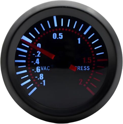 0 to -14.5 Psi 2 in 52 Mm Turbo Gauge, Black Housing, 12V Car Conversion Mechanical Meter in Kuwait