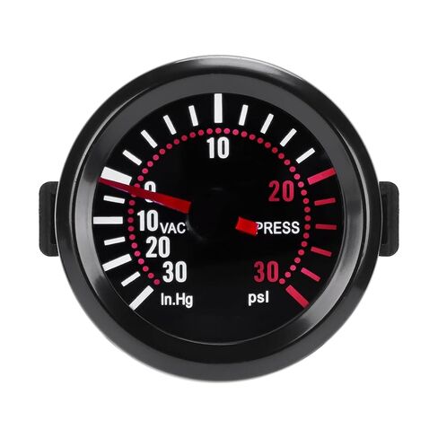 aqxreight 2 Inch Boost Meter Kit Smoked Lens 12V DC Gas Cars Digital Analog Display Blue LED Backlight Pressure Meter with Pod High Sensitivity for Performance Racing Vehicles (PSI) in Kuwait