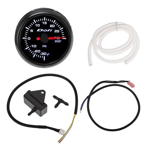52mm Turbo Boost Vacuum Gauge Kit 0-30Psi -30-0Inhg Range Black Housing Multicolor Backlight 12v Turbo Boost Gauge للسيارات مؤشر القرص الأسود للقراءة in Kuwait