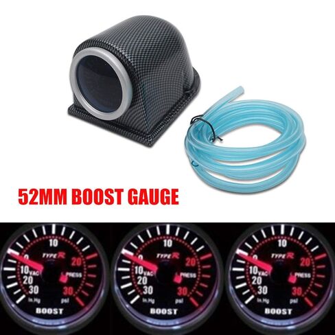 MASO 2″52mm Universal Turbo Boost Pressure Pointer Gauge Meter Smoked Dials 30PSI POB LED Kits Car Instrument UK in Kuwait