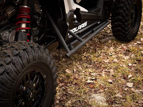 قضبان نيرف الانزلاقية الصخرية شديدة التحمل من SuperATV لعام 2016+ Polaris RZR XP Turbo | التجاعيد السوداء | مصنوعة من أنابيب فولاذية بقطر 1.5 بوصة | تحمي من الأشجار والصخور على الطرق الضيقة in Kuwait