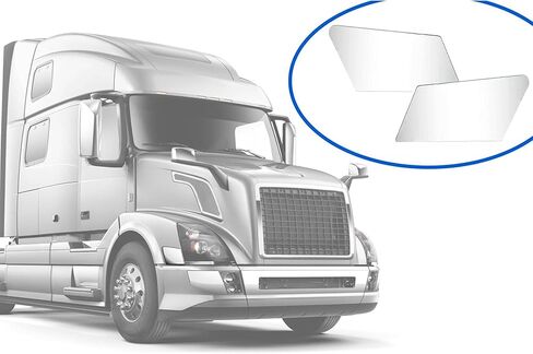 KOZAK Chrome Fender Trims Set (Left Driver Side and Right Passenger Side) Compatible with Volvo VNL 2004-2017 Includes Logo, Keychain, and Reflective Vest in Kuwait