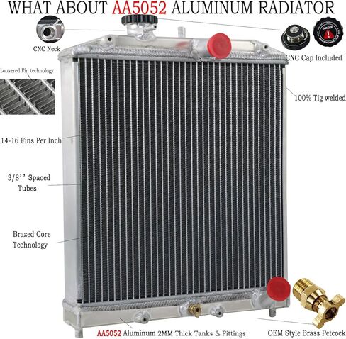 Aluminum Radiator Compatible With 1992-2000 Honda Civic D15 D16 EK EG/Integra DB/DC.3 Row 44MM Engine Coolant Radiator For Honda Integra DB DC in Kuwait