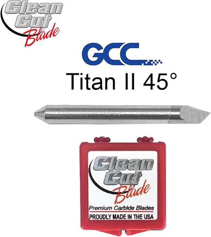 Clean Cut Blade Compatiable with GCC Titan II 45 Blade, Expert II, AR-24, and The Jaguar V and VI for Craft, Heat Transfer Vinyl Cutter - Made in USA in Kuwait