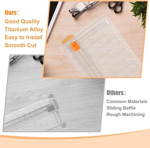 2pcs Paper Cutter Replacement Blades, Paper Trimmers Blades Portable TripleTrack Trimmer Cutting Tool for A2 A3 A4 A5 High Profile Cut in Kuwait