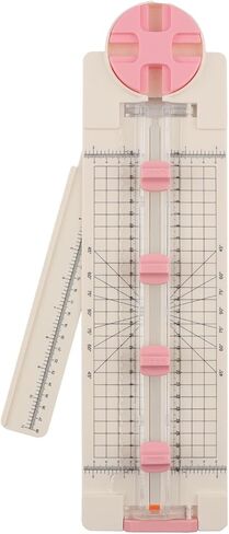 Paper Cutter for Craft, 4-in-1 Paper Trimmer, Multi-Function Scrapbooking Tool with Straight, Wave, Perforated & Creasing Blades for Craft Paper,Cardstock, Coupon, Label, Photo(Color:Pink) in Kuwait