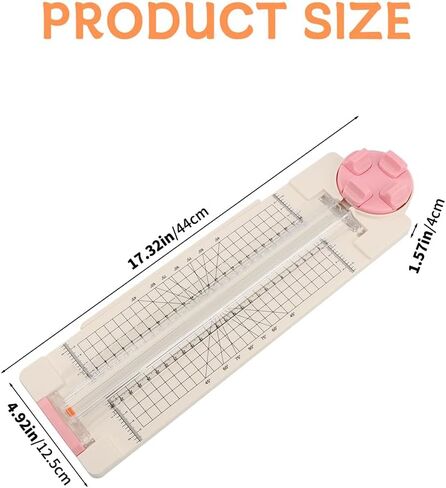 Paper Cutter for Craft, 4-in-1 Paper Trimmer, Multi-Function Scrapbooking Tool with Straight, Wave, Perforated & Creasing Blades for Craft Paper,Cardstock, Coupon, Label, Photo(Color:Pink) in Kuwait