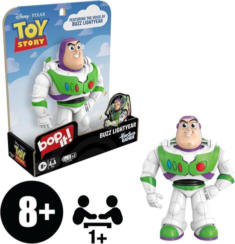 Hasbro Gaming Bop It! Disney Pixar Buzz Lightyear Edition Game | Inspired by Toy Story | Officially Licensed Disney Kids Games | Ages 8+ | 1+ Players in Kuwait