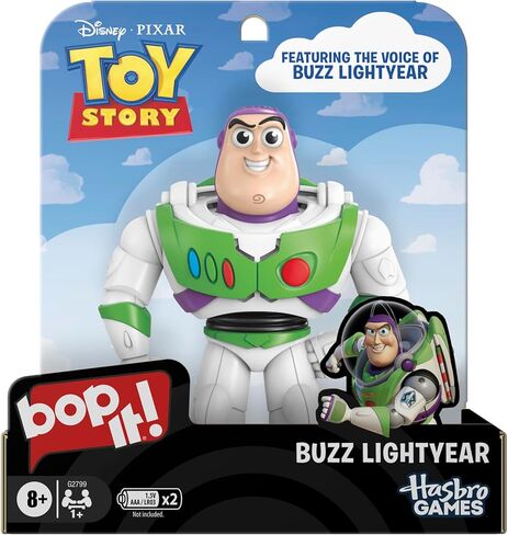 Hasbro Gaming Bop It! Disney Pixar Buzz Lightyear Edition Game | Inspired by Toy Story | Officially Licensed Disney Kids Games | Ages 8+ | 1+ Players in Kuwait