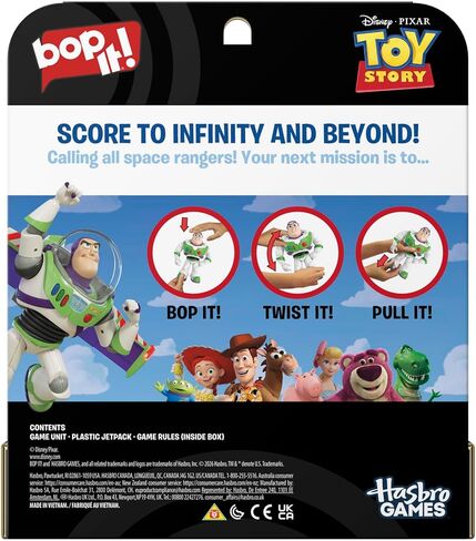 Hasbro Gaming Bop It! Disney Pixar Buzz Lightyear Edition Game | Inspired by Toy Story | Officially Licensed Disney Kids Games | Ages 8+ | 1+ Players in Kuwait