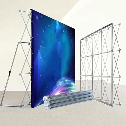 This Outdoor Pop Up Booth Stand - Tension Fabric Banner Display, Iron Space Truss for Advertising Posters & Business Displays, 300x605cm - Portable Event Marketing Solution in Kuwait