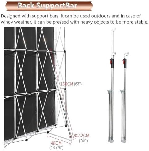 This Outdoor Pop-Up Tension Fabric Banner Display Stand - 300x380cm Iron Truss Booth for Advertising, Trade Shows, Events, Business Promotions in Kuwait
